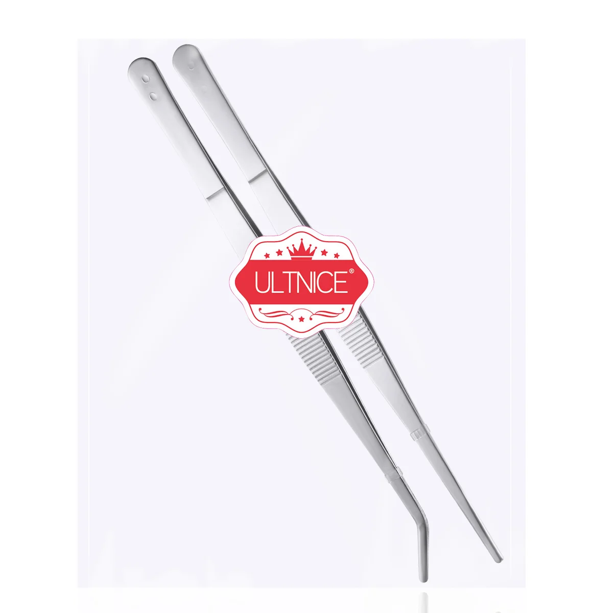 Reptile Feeding Tongs 25CM Long Stainless Steel Straight and Curved Nippers Tweezers Reptile Feeding Tongs for Reptile Snakes Lizards Spider