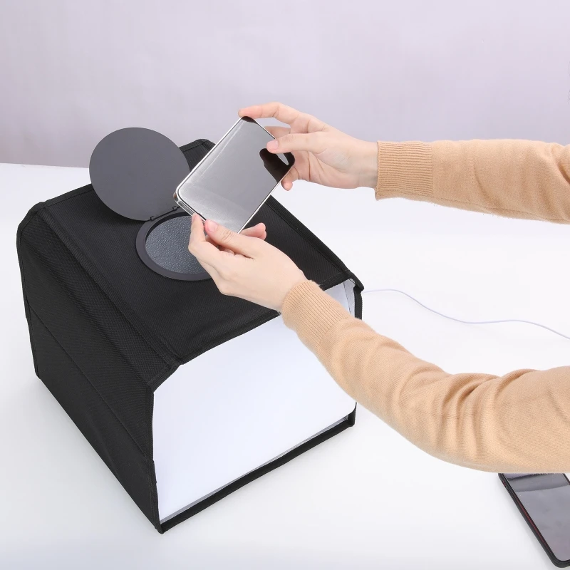 Portable Photo Studio Light Box Professional Dimmable Tent with 112 LED Lights & 6 Backdrops New