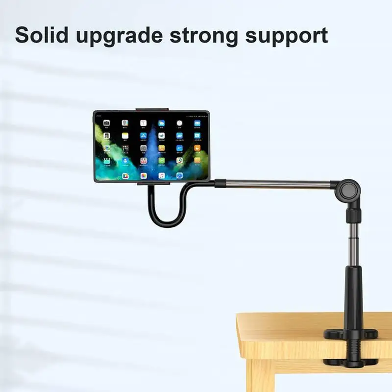  Soporte universal para teléfono celular, soporte de abrazadera  flexible de rotación de 360°, soporte de brazo largo para teléfonos de 3.5  a 6.5 pulgadas, soporte móvil para cama, oficina, cocina, escritorio 