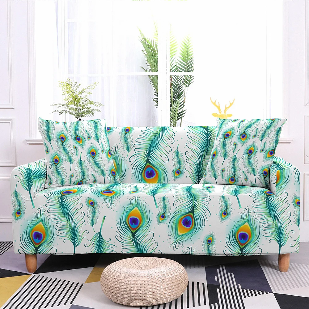 

Feather A Wide Range of Feather Printed Sofa Covers Sectional Elastic Stretch Sofa Cover for Living Room Couch Cover Big Sofas