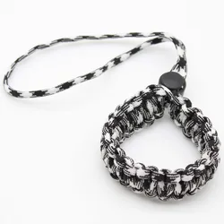 Versatile Paracord Bracelet & Wrist Strap - Durable Outdoor Accessory (Black white)