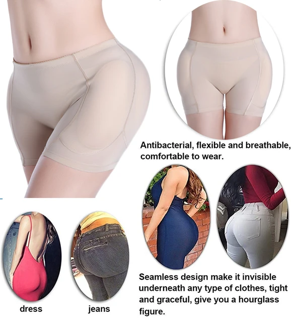 AfruliA 4 Sponge Pads Booty Hip Enhancer Sexy Butt Lifter Big Ass Women  Dress Paded Panty Body Shapers Control Panties Shapewear - AliExpress