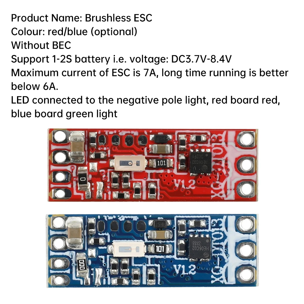 1S-2S 6A Micro Motor Driver Board Electric Regulator Drive For 1104 1106 1306 1407 1503 Brushless Motor Tool Accessory