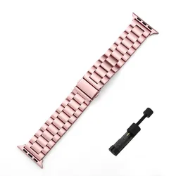 Premium Stainless Steel Watch Band - Elegant Metal Bracelet Replacement Strap - S10 42mm (Rose powder)