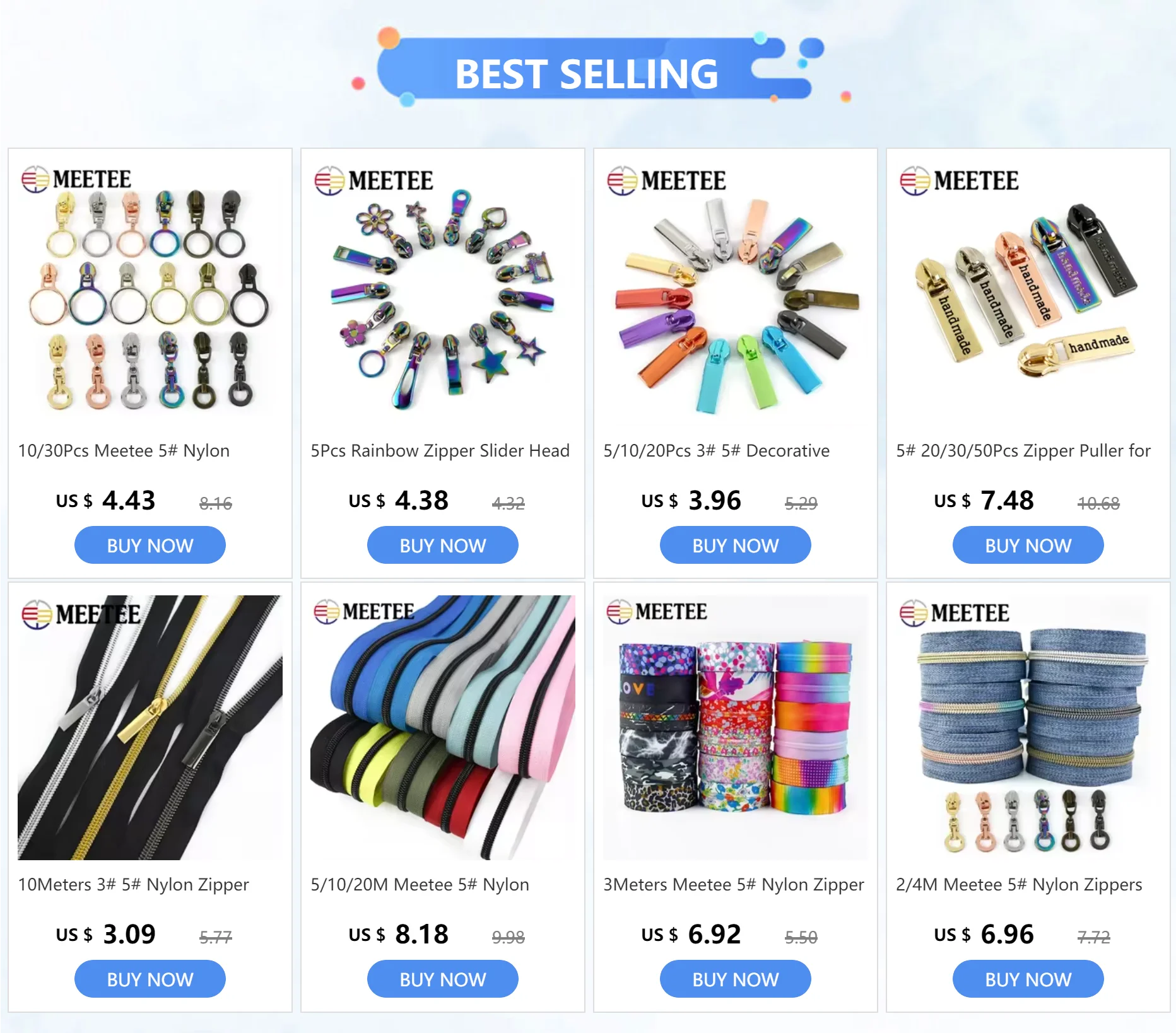 Description Picture 2 of item1/3/5/10Meters 5# Nylon Zipper for Sewing with Zippers Sliders Zip By The Meter Bag Zips Puller Head Reapirt Kit DIY Accessories