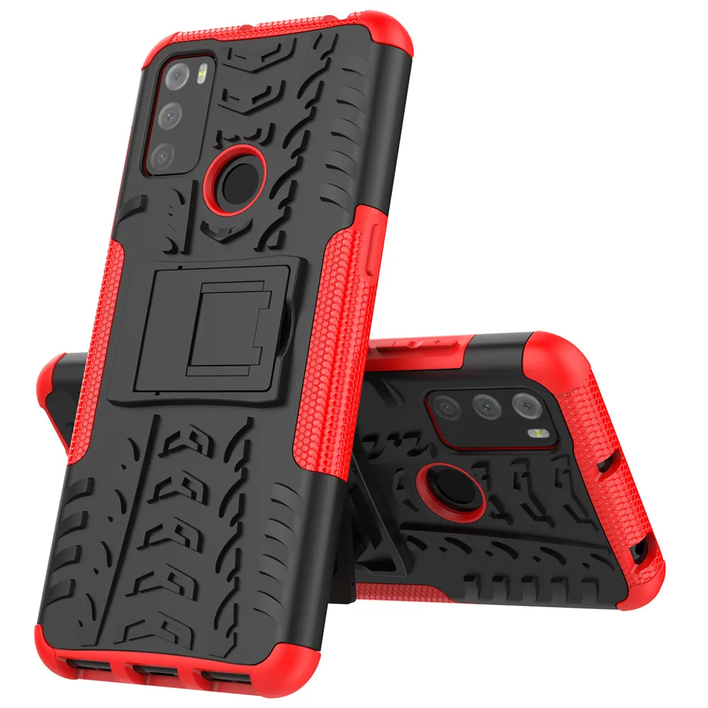 For TCL 20Y 20E Case Luxury PC + TPU Stand Armor ShockProof Back Cover For TCL 20E 20 Y 20 E TCL20Y TCL20E Phone Funda Cases