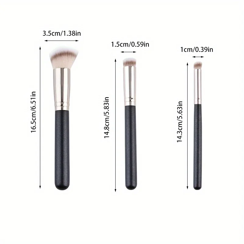 Pennelli per correttore Polvere cosmetica Fard Crema contorno Donna Viso Beauty Foundation Pennello per trucco - immagine 6