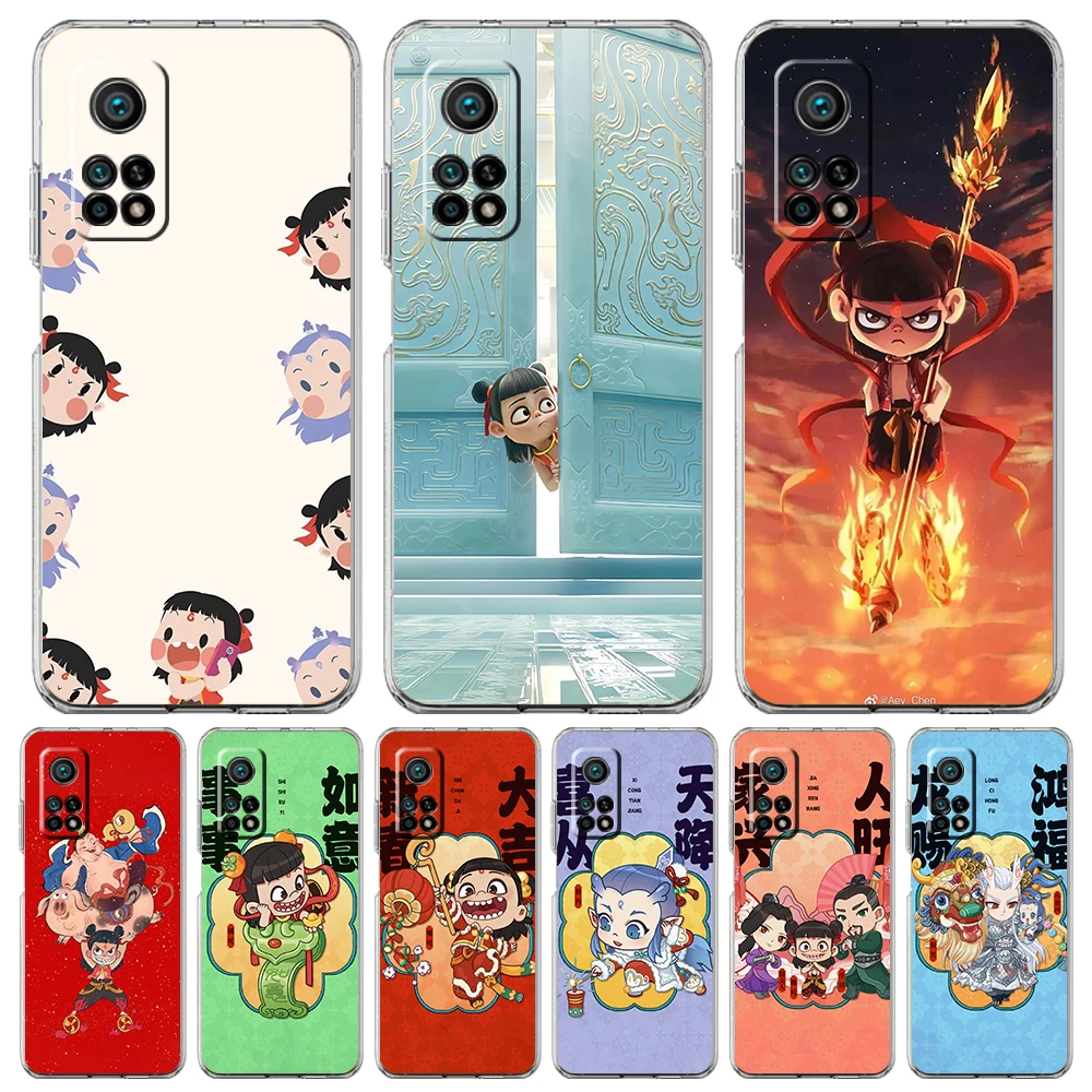 Clear Cartoon Nezha TPU Phone Case - Soft Transparent Protection
