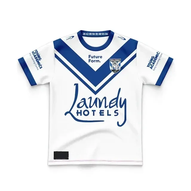 Bulldogs Kids Home / Away / Training Rugby Jersey-Mens Size:16-26（Print Name Number）Top Quality