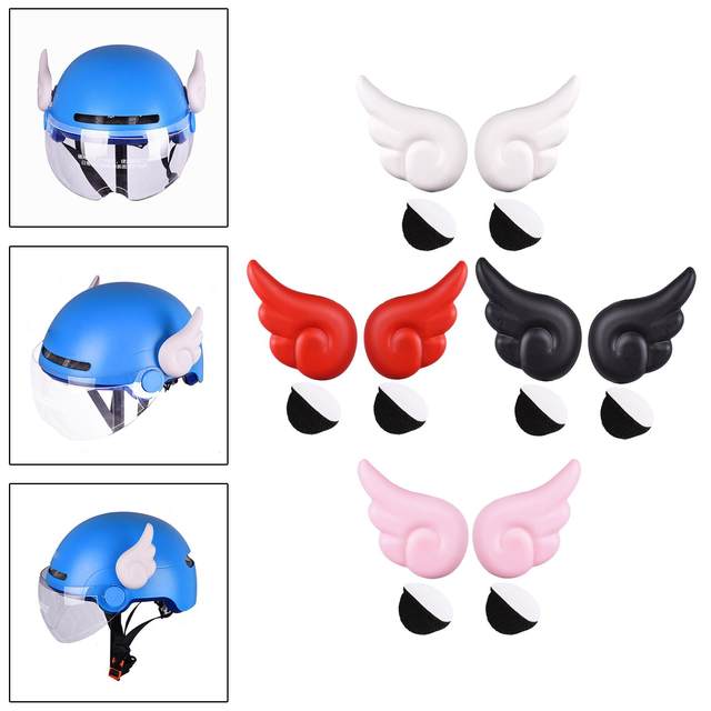 2Pcs Motorcycle Helmet Angel Wing Universal for Scooter Helmet