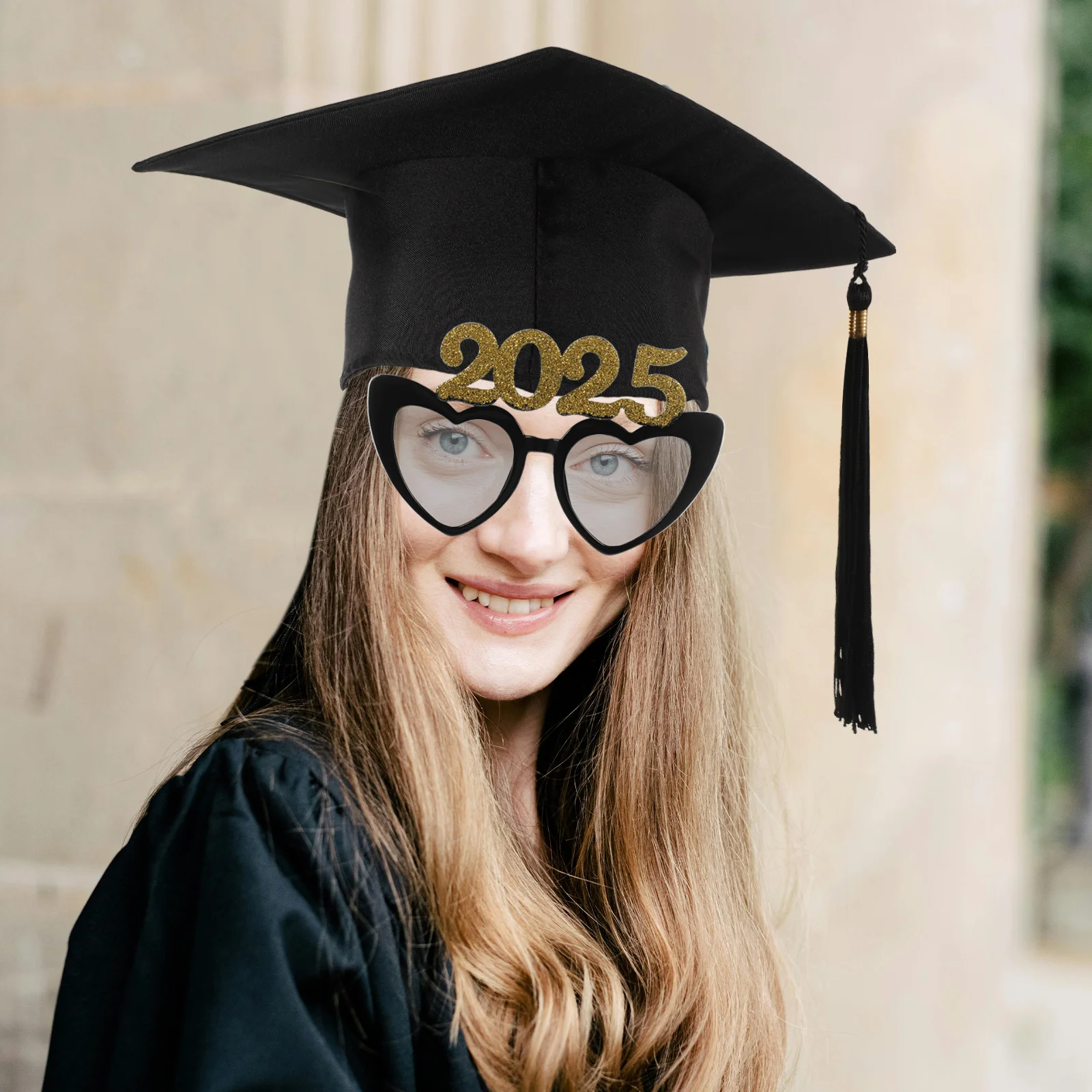 Glasses Eye Plastic Heart-shaped Decorations Party Eyeglasses Props Abs Funny Dancing New Year Decors Costume Accessory