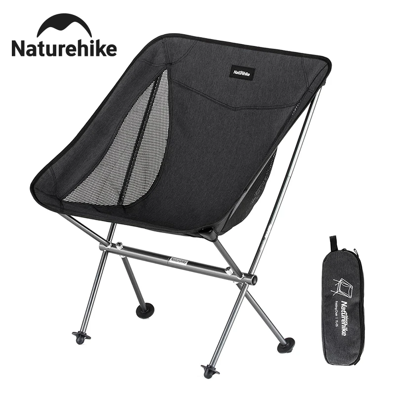 Chaise lune pliante Naturehike 150kg ultra-légère pour pêche confortable et détente au bord de l'eau