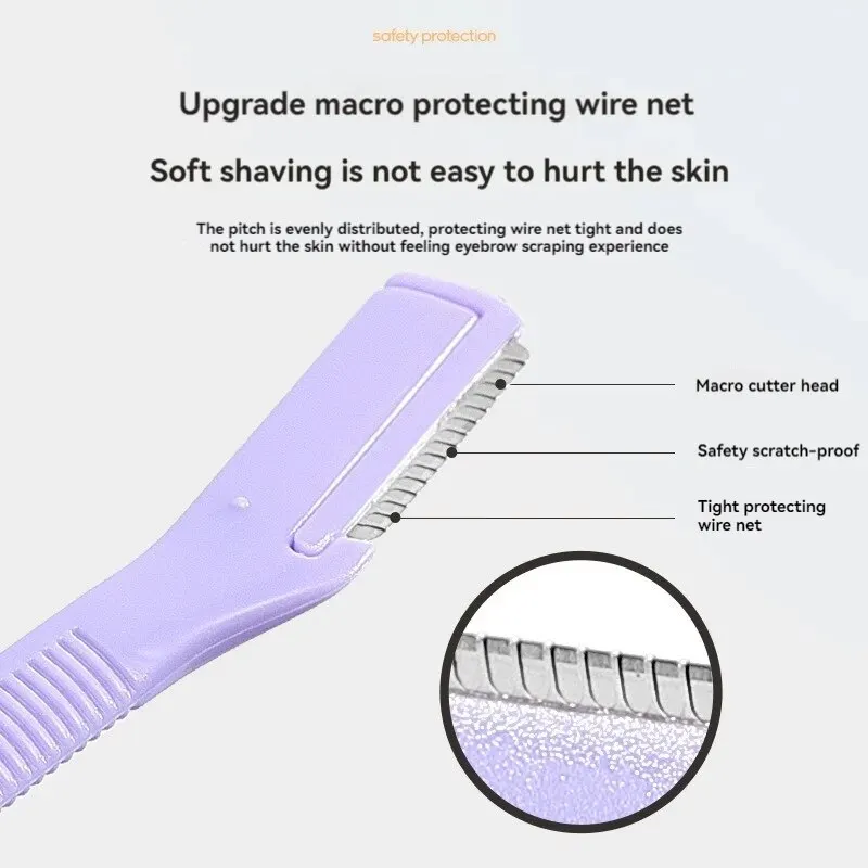 4pcs Eye-brow Knife WOMEN'S Makeup Eyebrow Shaping Tool Suit Stainless Steel Eye-brow Knife Eyebrow Scraper Beginner