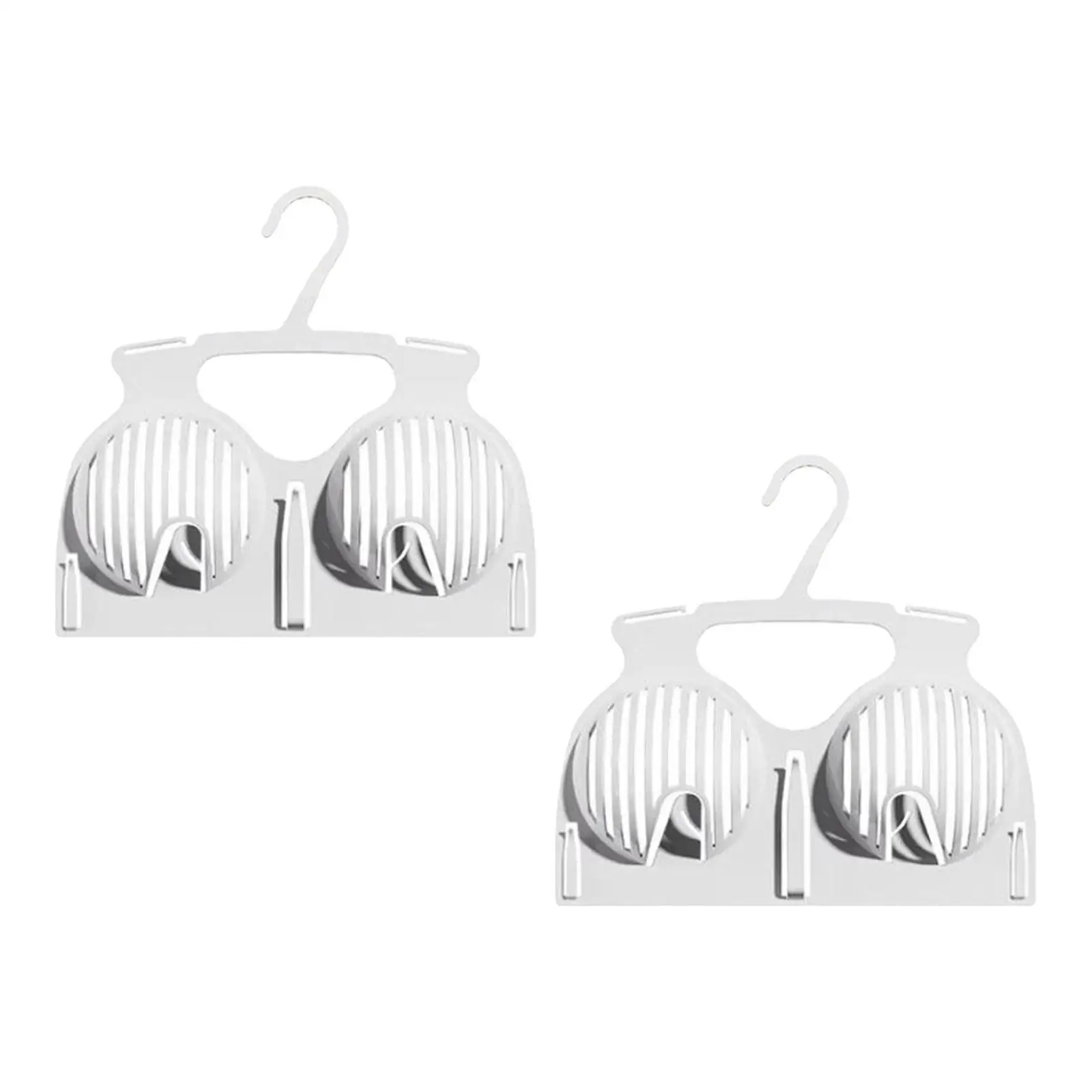 2x Women Bra Display Hangers Versatile Hollowed Breathable Underwear Drying Rack for Wardrobe Sports Bra Underwear Home Showing 2