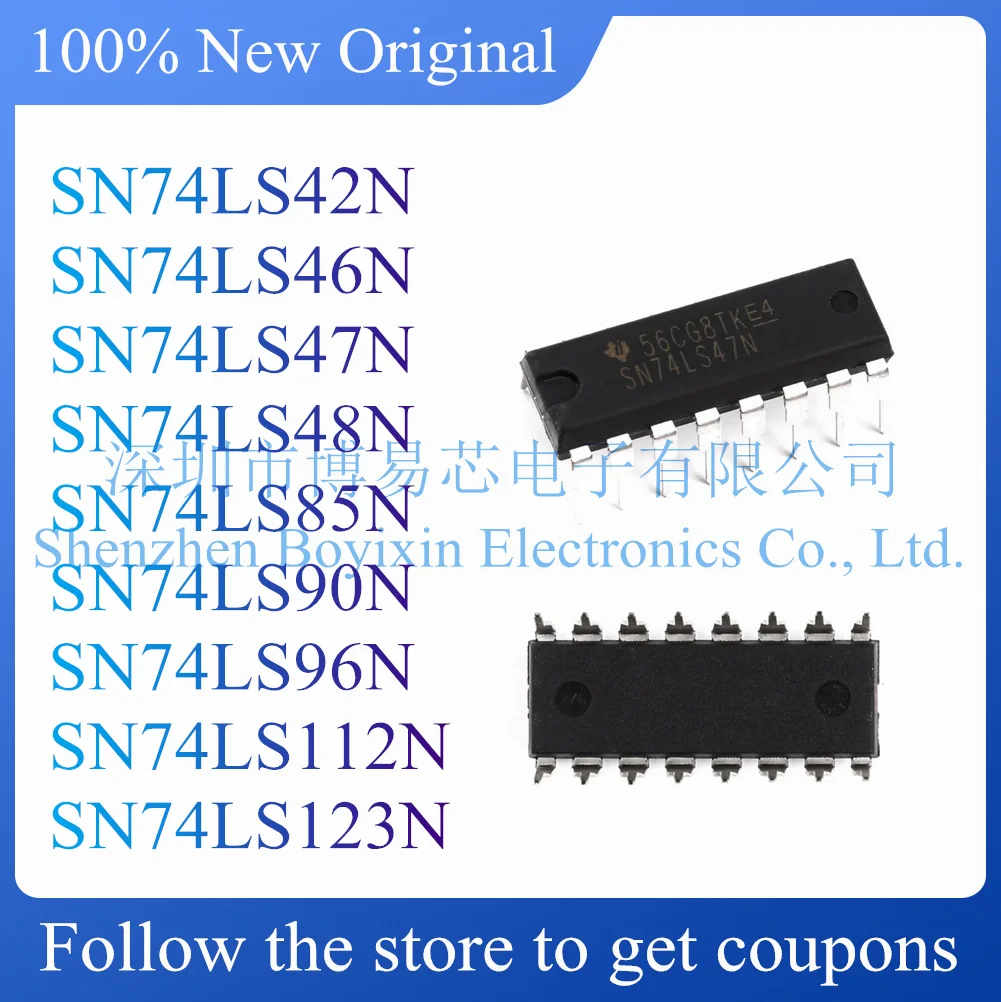 

NEW SN74LS42N SN74LS46N SN74LS47N SN74LS48N SN74LS85N SN74LS90N SN74LS96N SN74LS112N SN74LS123N.