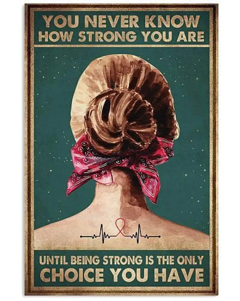 

You Never Know How Strong You are Until Being Strong is The Only Choice You Have Retro Metal Tin Sign Vintage Aluminum Sign for