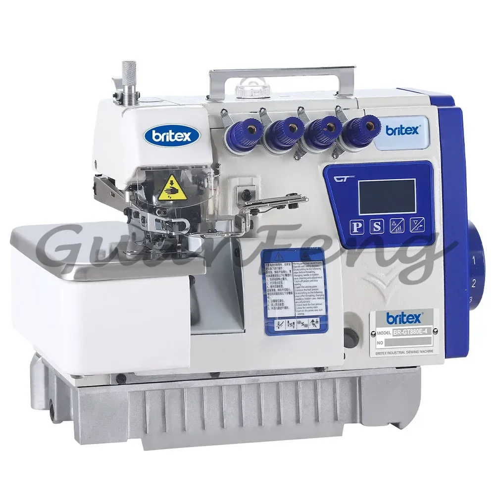 Popular Britex Br-GT880E high Speed direct drive 3 4 5 Thread Industrial Overlock Sewing Machine sewing