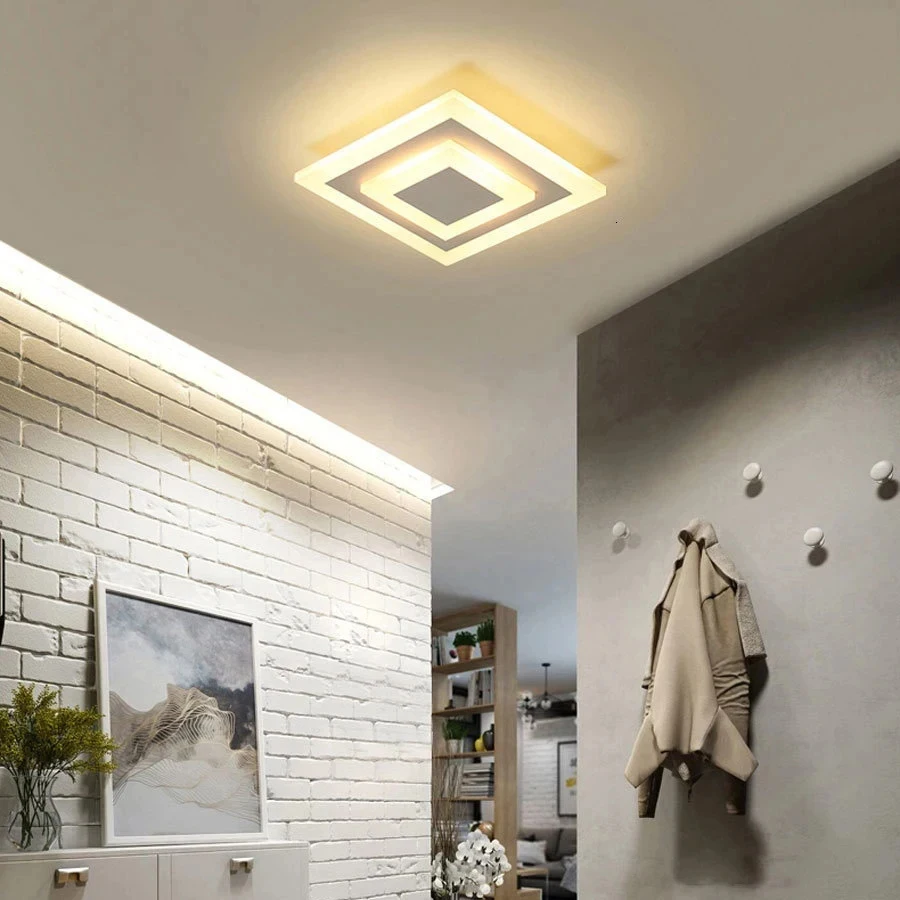 Contemporary LED Ceiling Light Fixture - Stylish Home Decorative Lighting for Hallways, Bathrooms, Living Rooms, and Balconies