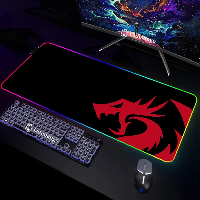 

Redragon Xxl Gaming Mouse Pad Gamer Big Mousepepad Large Desk Mat Mousepad Rgb Office Accessories Back Light Deskmat Backlight