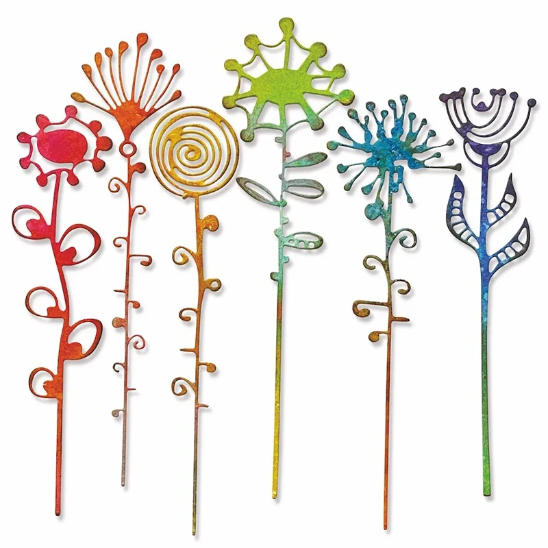 2023 New Retro Plant Flower Leaf Branches Metal Cutting Dies For Craft Making Paper Biglietto Di Auguri Scrapbooking No Clear Timbri