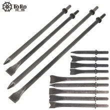  120-460mm Air Chisel Head Hard 45# Steel Solid Air Shovel Head Air Impact Hammer Bit Pneumatic Tool Kit for Cutting/Rust Removal 