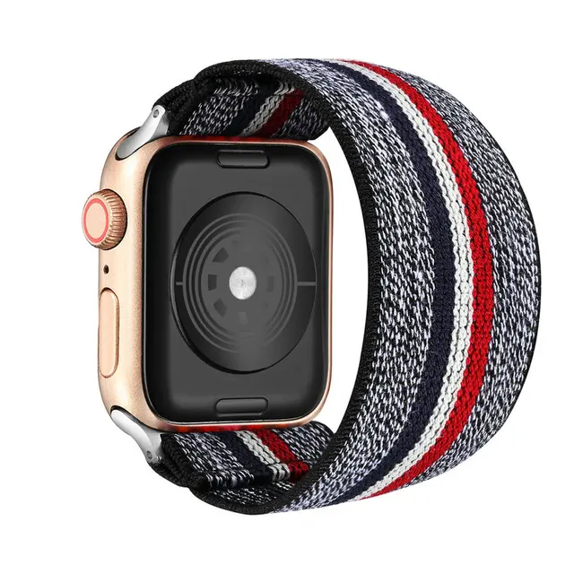 Elastic Scrunchie Strap Band for Apple Watch 7 5 6 4 8mm 40mm 42mm 44mm Women Bracelet for iwatch series 7 6 se 5 4 45mm 41mm dark red gray