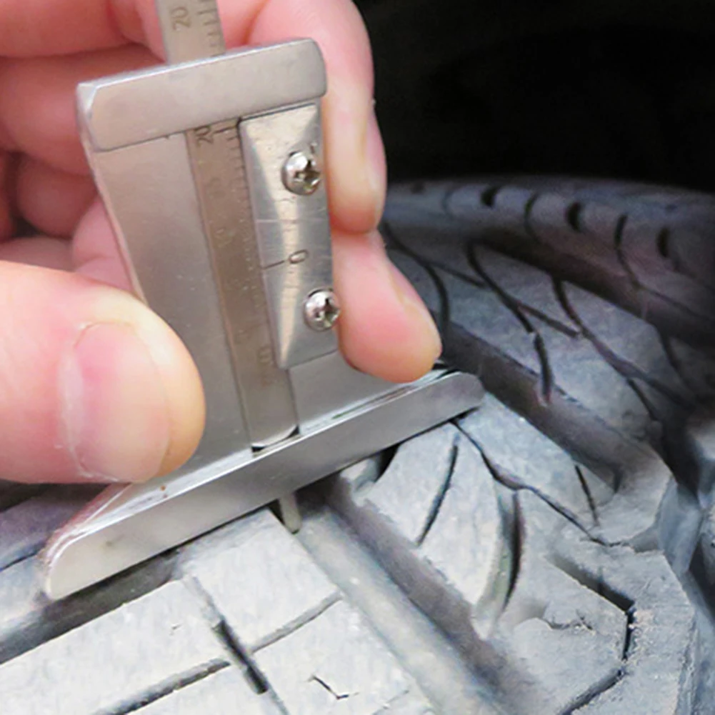Car Wheel Brake Disc Gauge Ruler Stainless Steel Brake Disc Thickness Wear Depth Clamping Caliper Fixed Measurement Tool 3