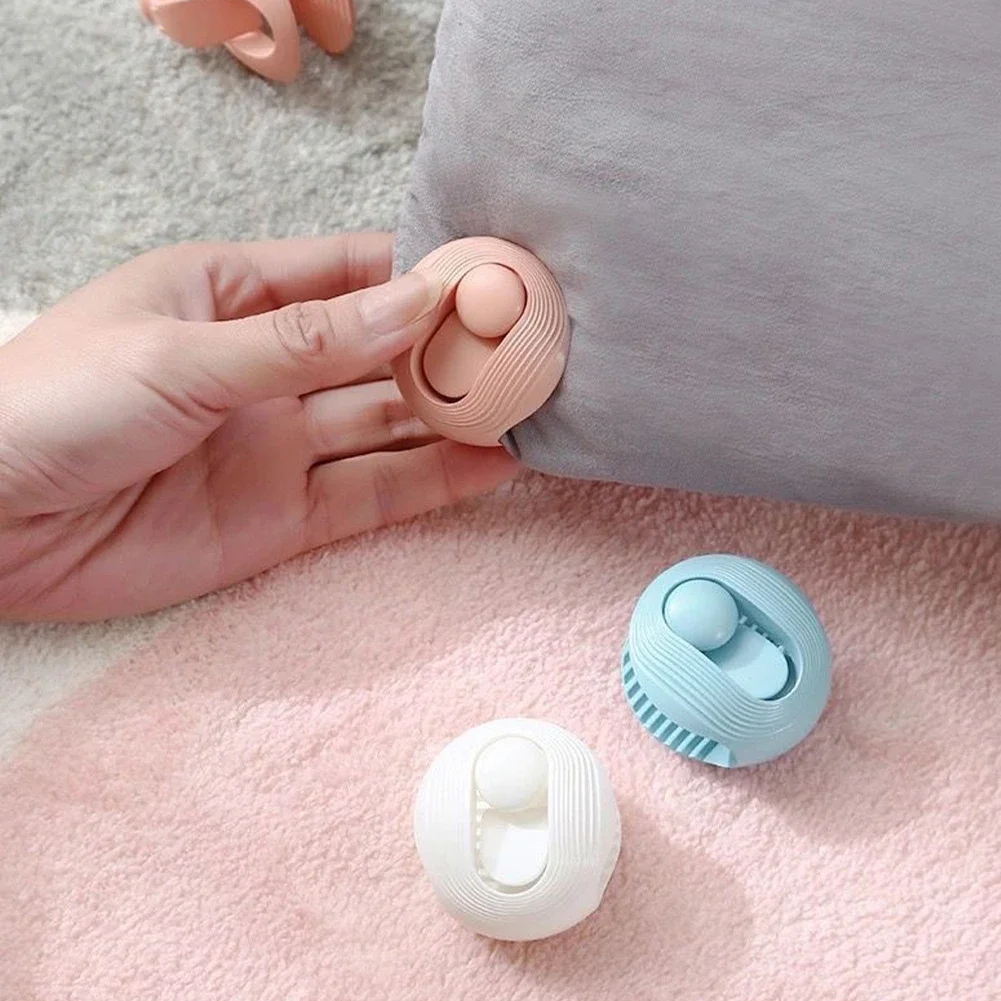 Shells BedSheet Clips 4Pcs Quilt Holder Non-slip Quilt Blanket Clip Curtain Blankets Cover Clip Fastener Fixer Device bed sheet clips