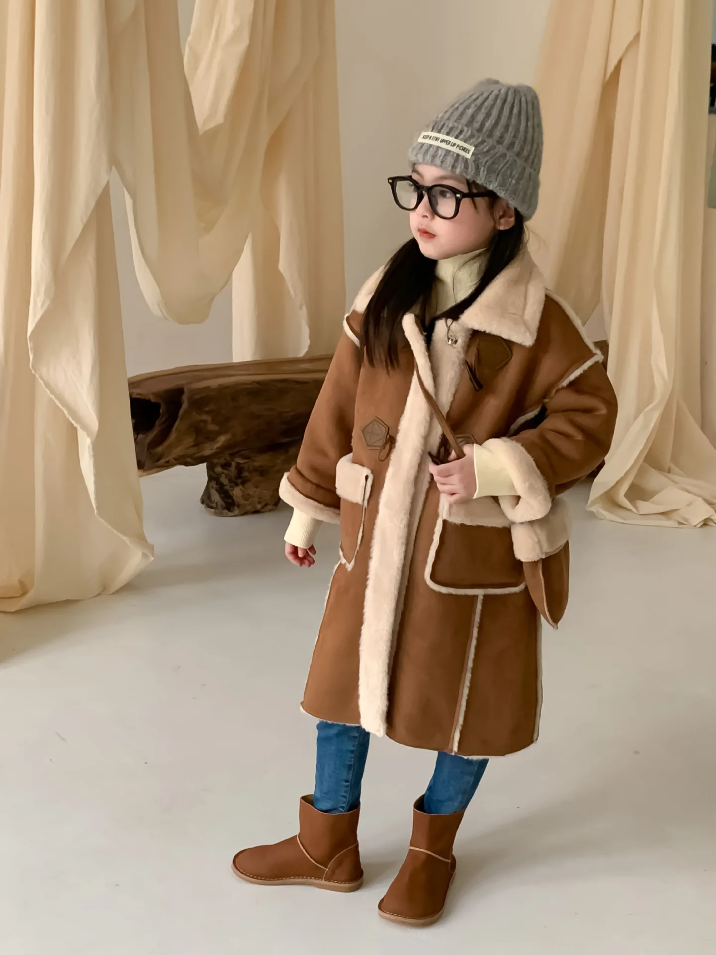 Girls Coat New Winter Thickened Long Coat - Uniqwear
