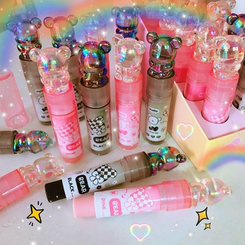 1 pz Kawaii rossetto Design orso gomme da cancellare strumento di correzione studente bambini scuola forniture per ufficio regalo cancelleria creativa