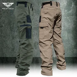 Multi-pocket Cargo Pants Men Wear-resistant Straight-leg Tactical Trousers Spring Autumn Casual Work Pantaloons Outdoor Joggers