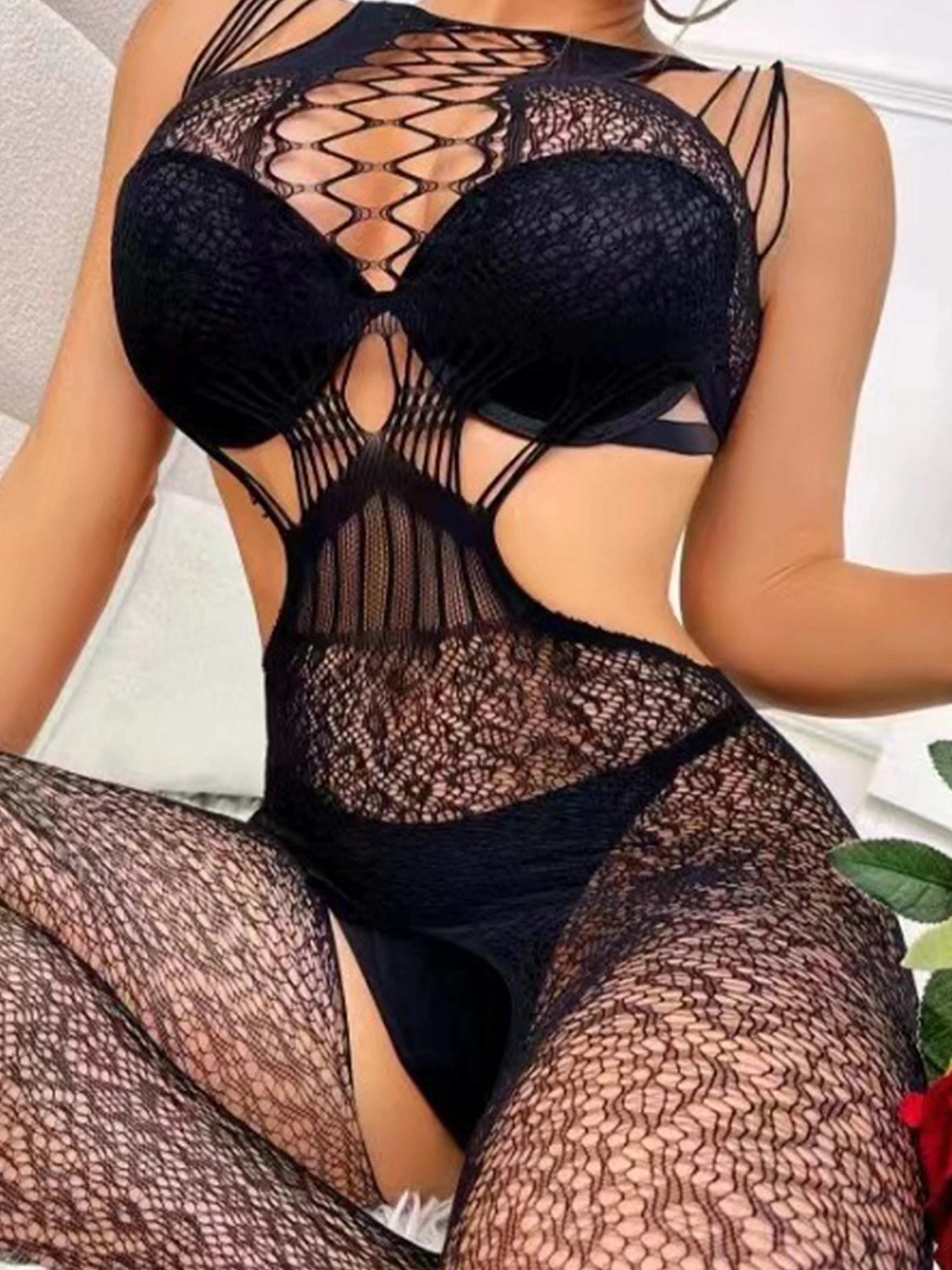 Perspectives on Sexy and Fun Underwear Tight Fit Mesh Socks Passionate Temptation for Mesh Women