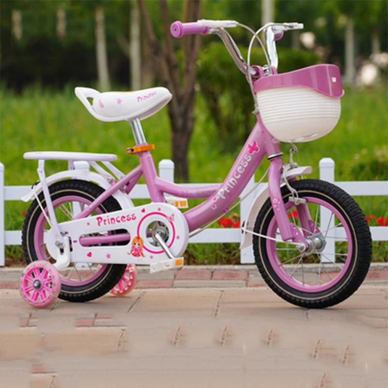 12 14 Inch Wiel Kinderfiets Meisjes Fiets Met Training Wiel Roze Paars Fiets Met | -