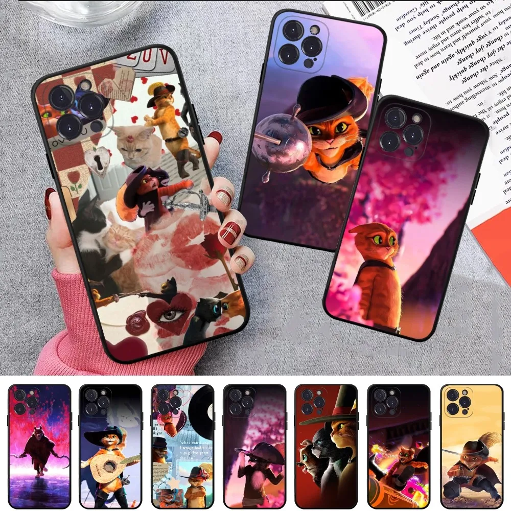 Custodia Per Telefono Disney Puss In Boots Per Iphone 15 14 11 12 13 Mini Pro Xs Max Cover 6 7 8 Plus X Xr Se 2020 Funda Shell