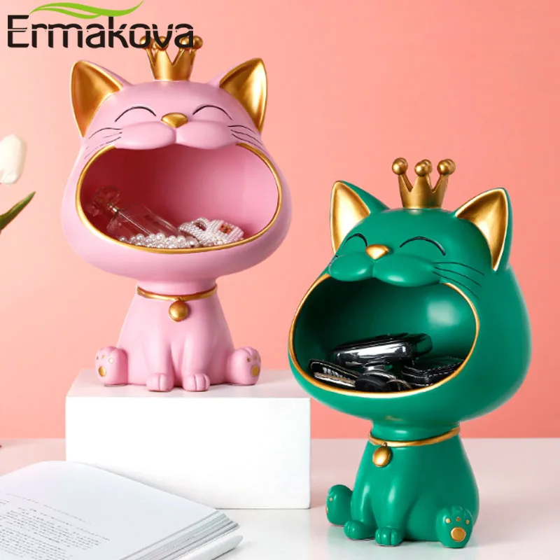 Lucky Cat Statue Miniature Figurine Table Decoration