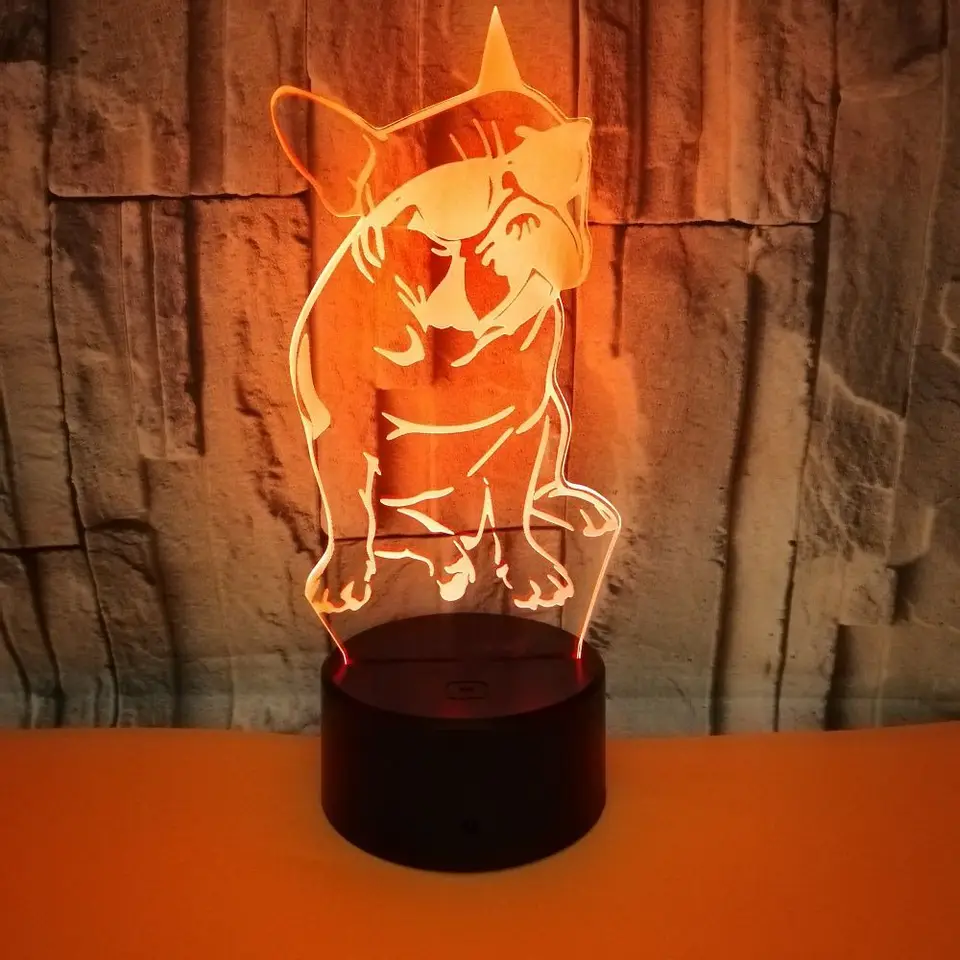 CooPark 3D Illusione Ottica Led Lampada di Illuminazione Luce Notturna, Coniglio Lampada da Tavolo 16 Colori con Acrilico Caricatore USB per Comodino Bambini Cameretta Casa Festa