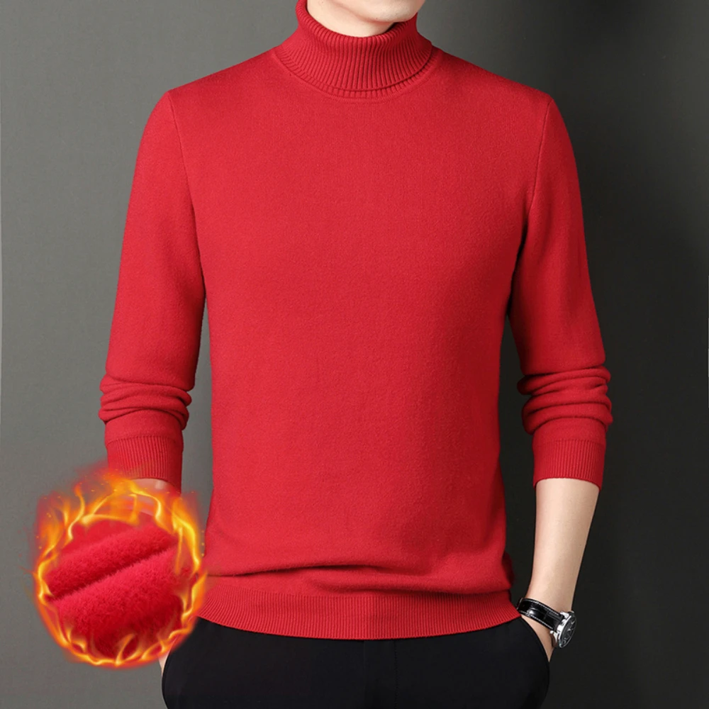 Suéteres de cuello alto para hombres, Jersey sólido, todos los partidos Suéteres de cuello alto para hombres, Jersey sólido, todos los partidos
