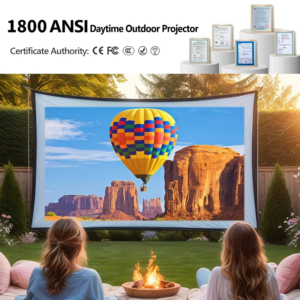 4K beamer Projector for Movies 1800 ANSI Auto Focus Native Full HD 5G Wifi Android TV Home Theater Daylight HDR Video Projectors portable projector