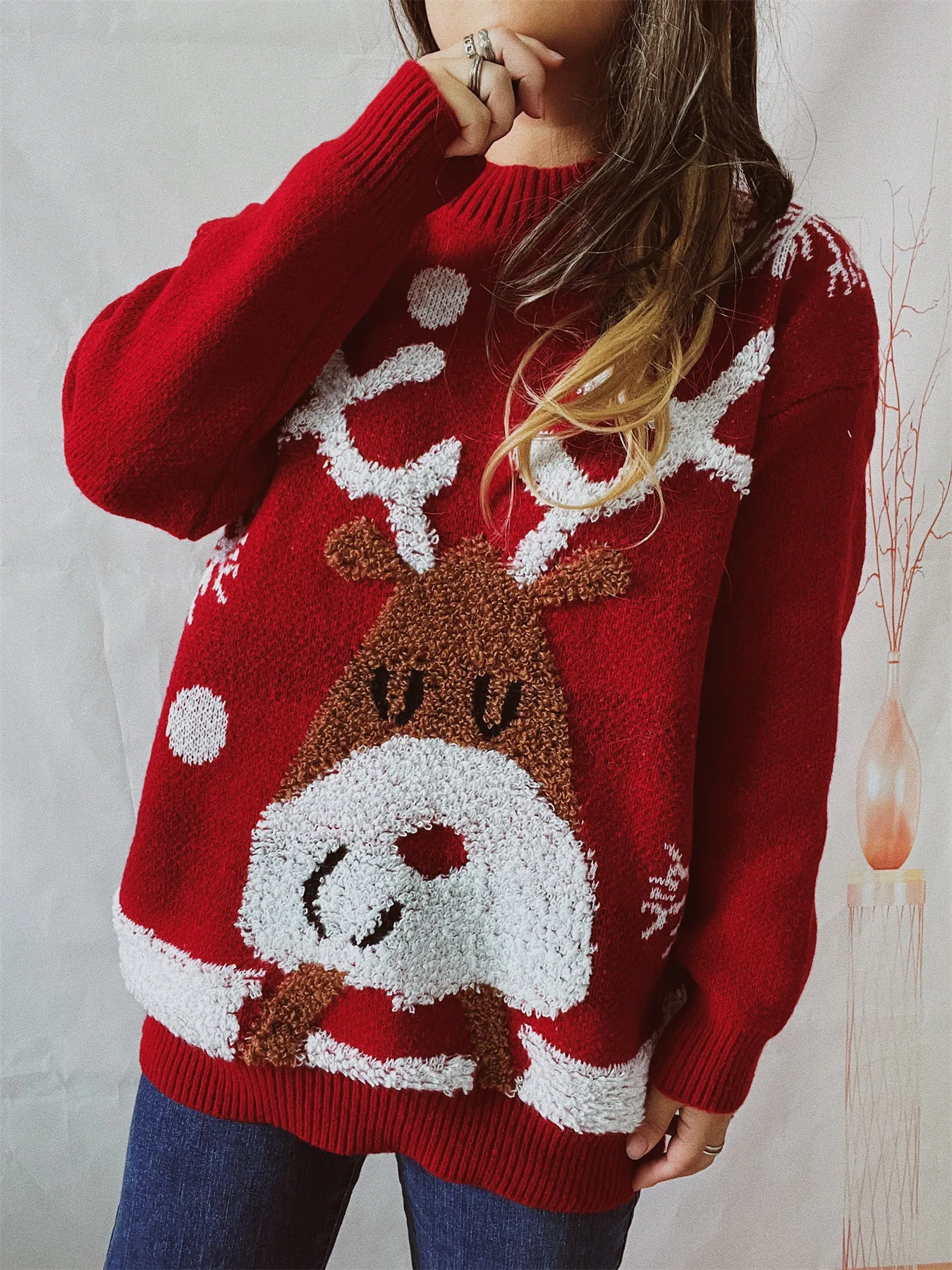 Pull Noël femme coupe large