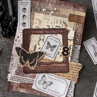 Journal GO 30 Sheets Retro Border Collection Vintage Label Memo Pad Junk Journal Collage Material Paper Creative DIY Stationery 2