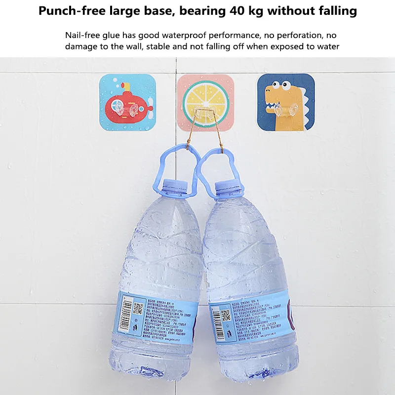 Multifunctional Punch-free Plug Hook Cartoon Animal Wall Hanging Storage Multi-function Adhesive Power Cord Socket Hanger Rack