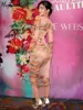 Hugcitar Mesh Floral Print Long Sleeve Sexy See Through Slim Maxi Dress Summer Women Fashion Y2K Beach Vacation Rave Outfit 4