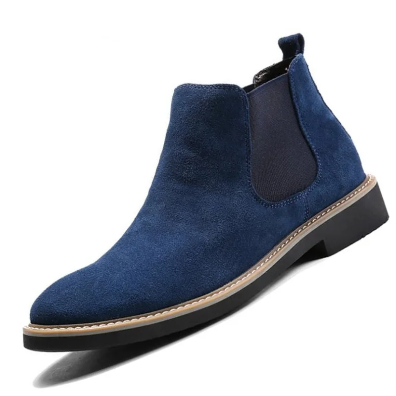 

Ботинки Челси мужские из коровьей замши, без застежки, на осень