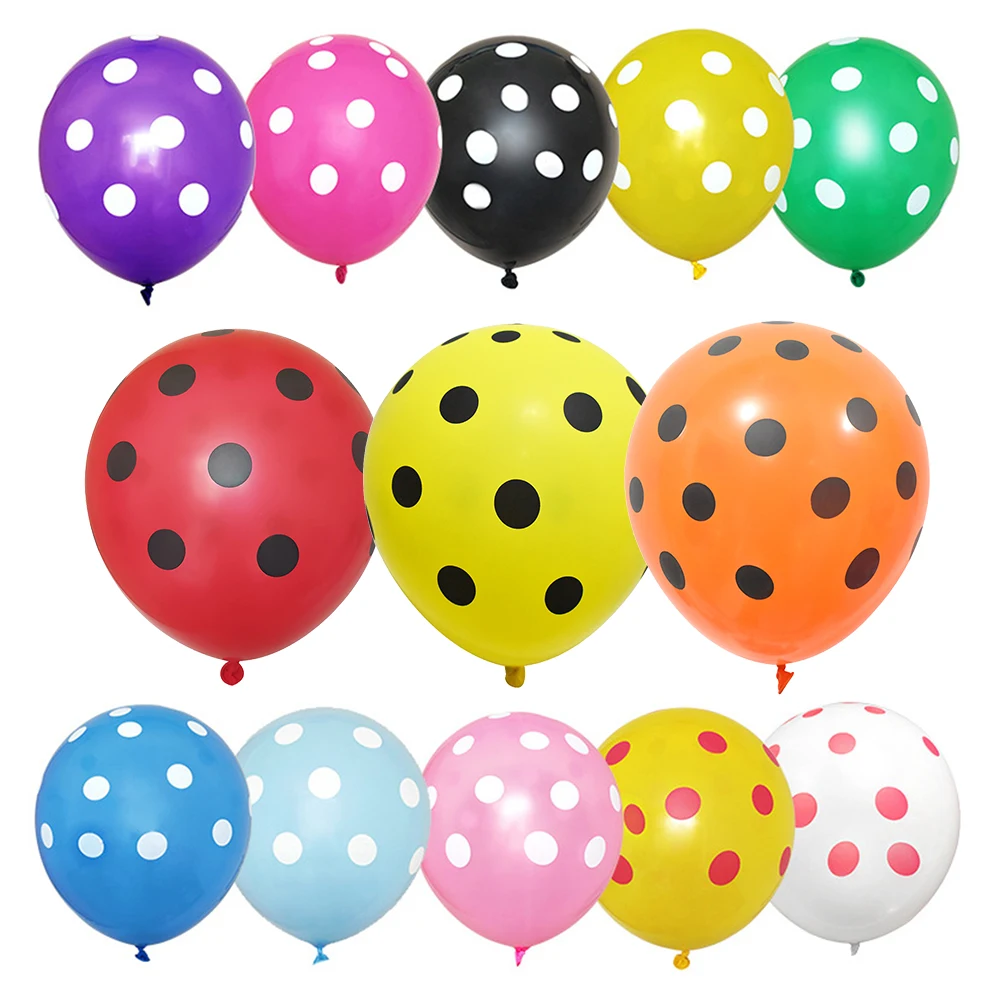 

10/20pcs 12inch Polka Dot Latex Balloons Blue and Pink Baby Birthday Wedding Decoration Supplies Party Balloons Multicolor