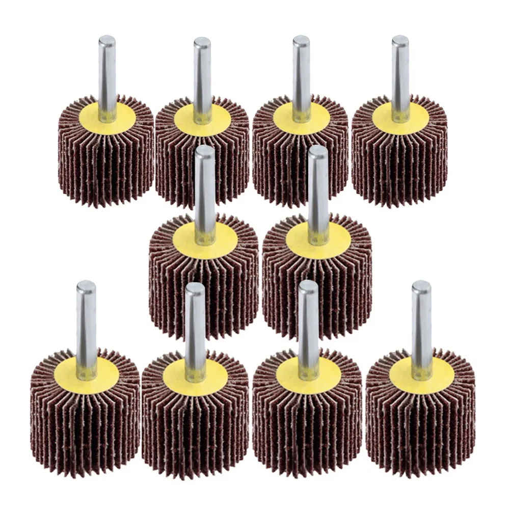 

10pcs 30mm Grinding Flap Wheels 80Grit Sanding Disc Polishing Sanding Wheel Abrasive Rotary Tool Emery Cloth Grinding Head