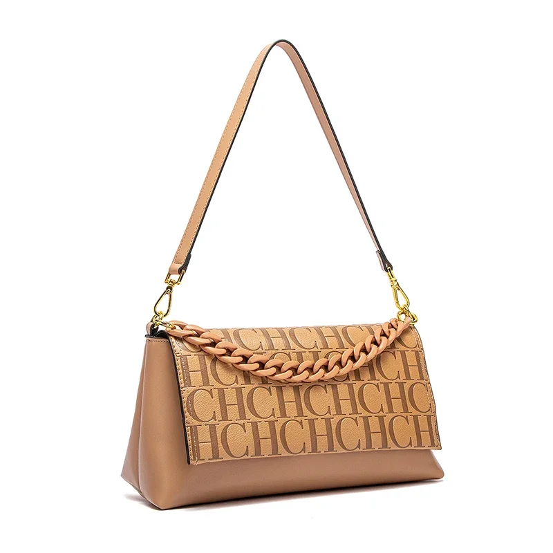 حقيبة كتف نسائية كلاسيكية جديدة بتصميم مستطيل بلون...