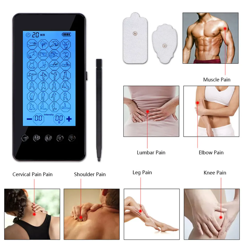 28-mode Tens Unit Muscle Stimulator Touch Screen Rechargeable Ems Tens  Machine Body Massager Massage Device Therapy Health Care - Relaxation  Treatments - AliExpress