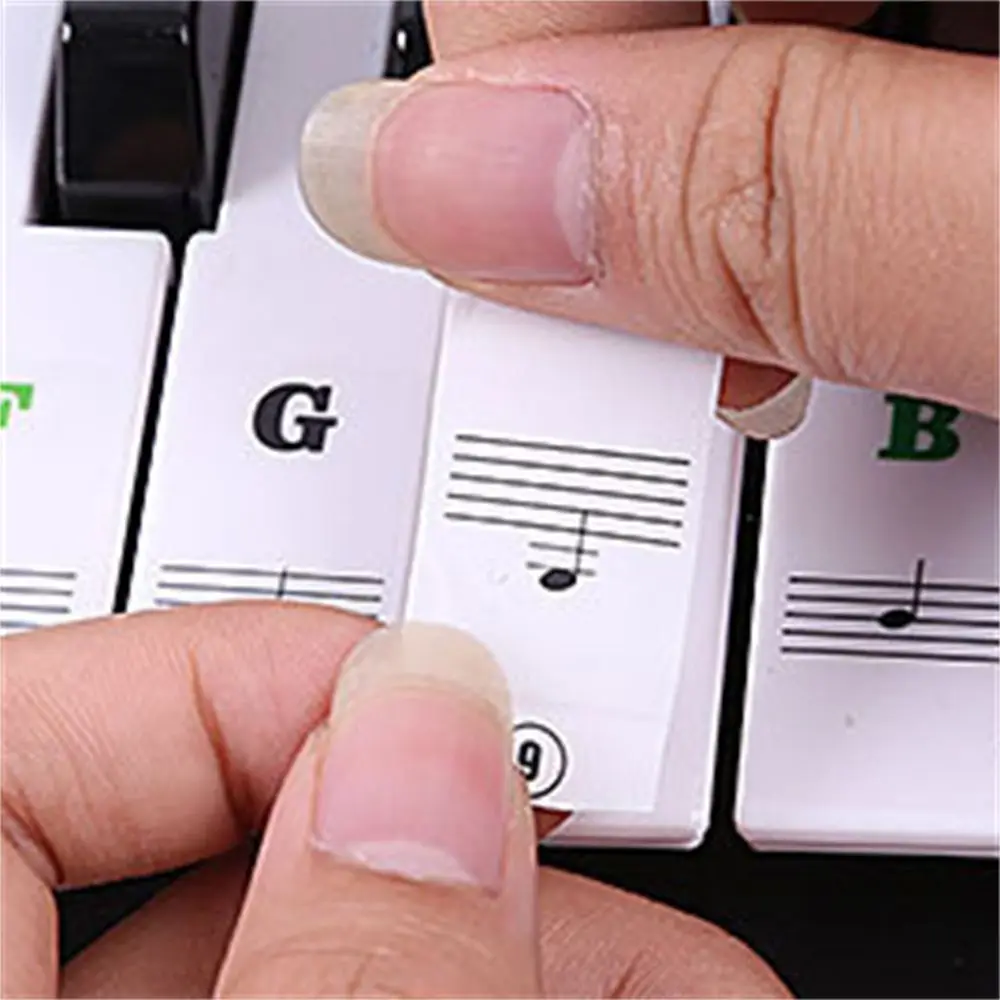 Electronic Piano Keys Adhesive Sticker Symbol Piano Stave Note Keyboard Note Sticker White Keys Srcikers Keyboard