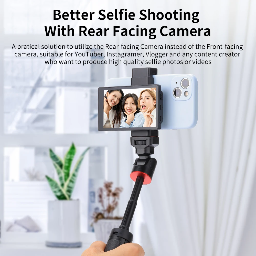 KingMa PH01 Monitor Screen for Phone Rear Camera for Phone Vlog Selfie Monitor Screen&Clamp Mount kit Compatible with iPhone portable monitor