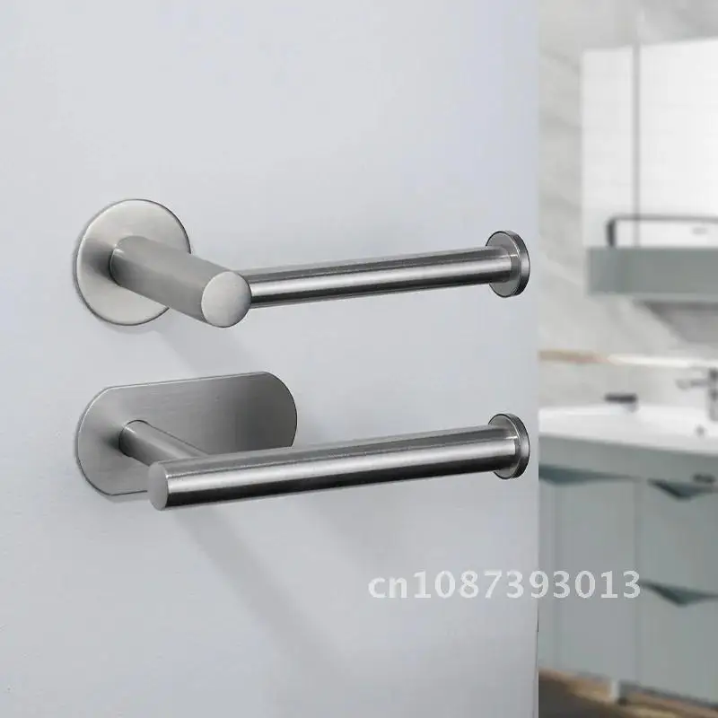 

Steel Wall Mount Toilet Paper Holder Bathroom Shelf Tissue Towel Roll Rack Stainless Steel WC Paper Holder Accessories Holders